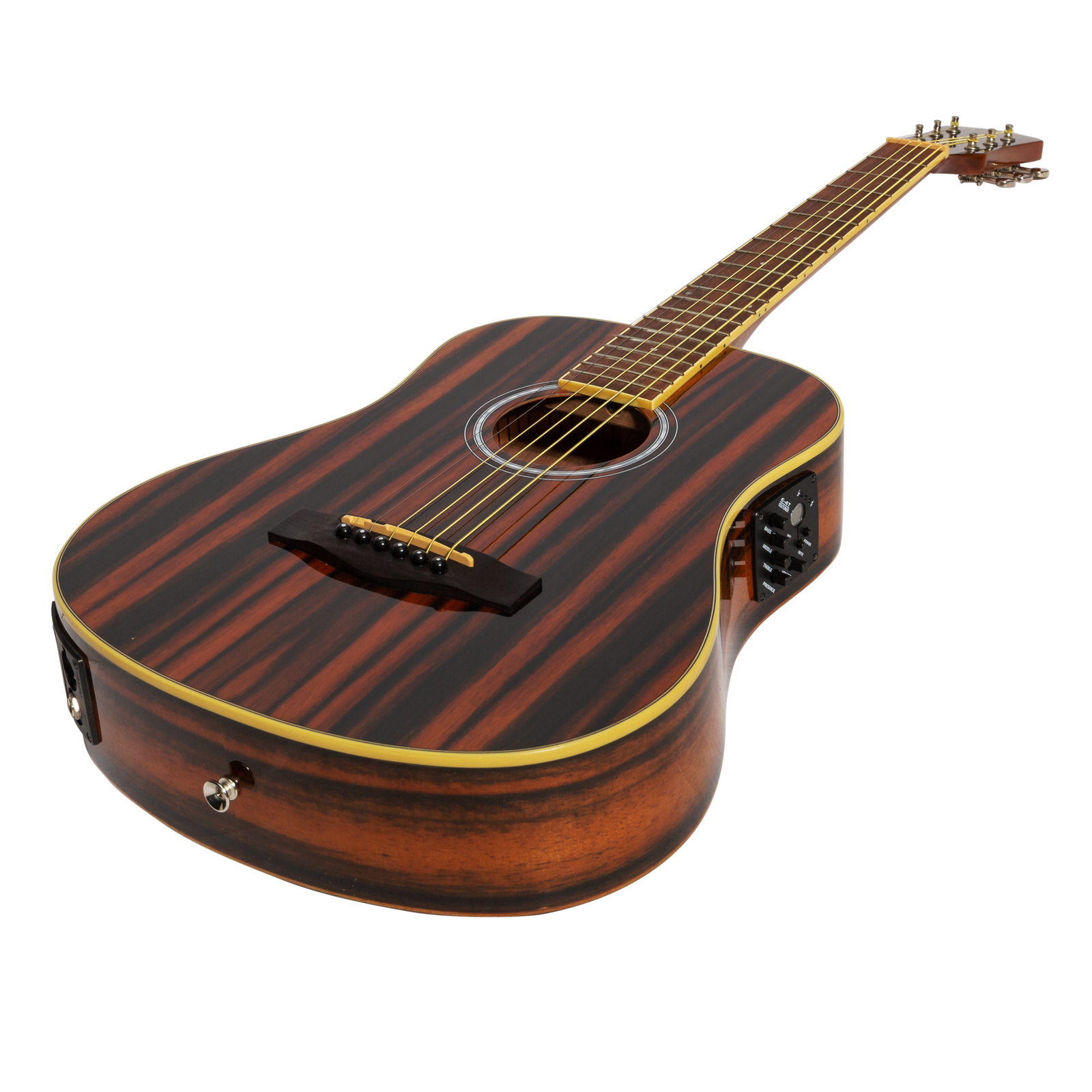 Martinez '51 Series' Left Handed Acoustic-Electric Babe Traveller Guitar Amara Gloss Finish — view 3