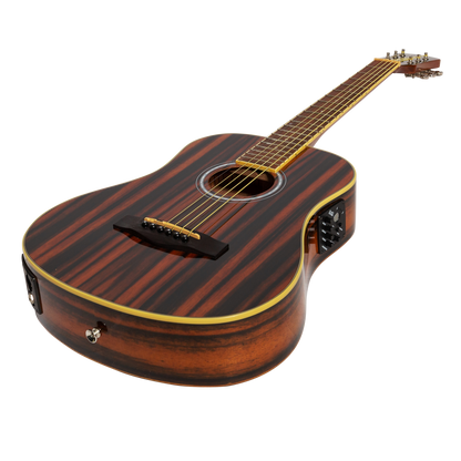 Martinez '51 Series' Left Handed Acoustic-Electric Babe Traveller Guitar Amara Gloss Finish — view 3