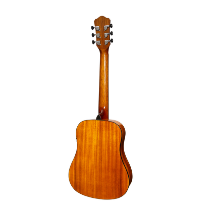 Martinez '51 Series' Left Handed Acoustic-Electric Babe Traveller Guitar Koa Gloss Finish — view 2