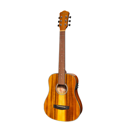 Martinez '51 Series' Left Handed Acoustic-Electric Babe Traveller Guitar Koa Gloss Finish