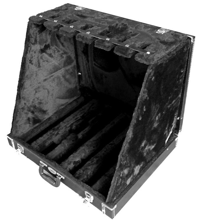 MBT Multi Guitar Stand Case for 3 Acoustic or 6 Electric Guitars, Foldable with Internal Storage Pocket and Moveable Dividers