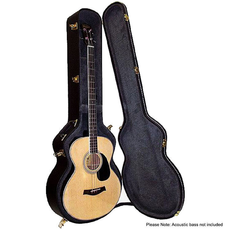 MBT Wooden Acoustic Bass Guitar Case - Black