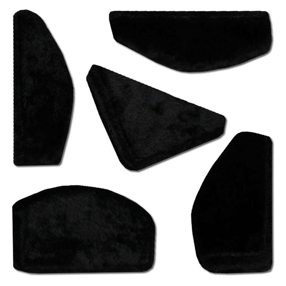 MBT Bass Guitar Case Velcro Cushion Pads - Black (5-Piece)