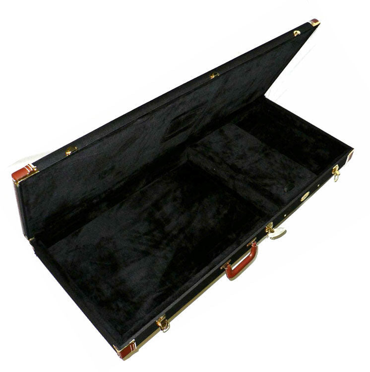 MBT Wooden BC Rich Warlock Electric Guitar Case Black/Brown — view 2