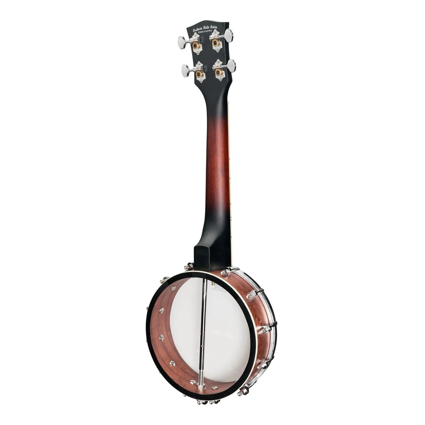 Martinez Southern Belle 24 Inch Banjo Ukulele MBU-24-NST Sunburst Satin with Padded Soft Case — view 2
