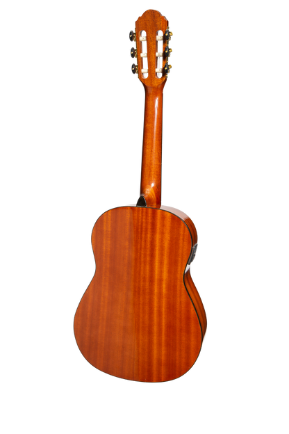 Martinez G-Series MC-12GT-AMB 1/2 Size Student Classical Guitar with Built-In Tuner Amber-Gloss — view 2