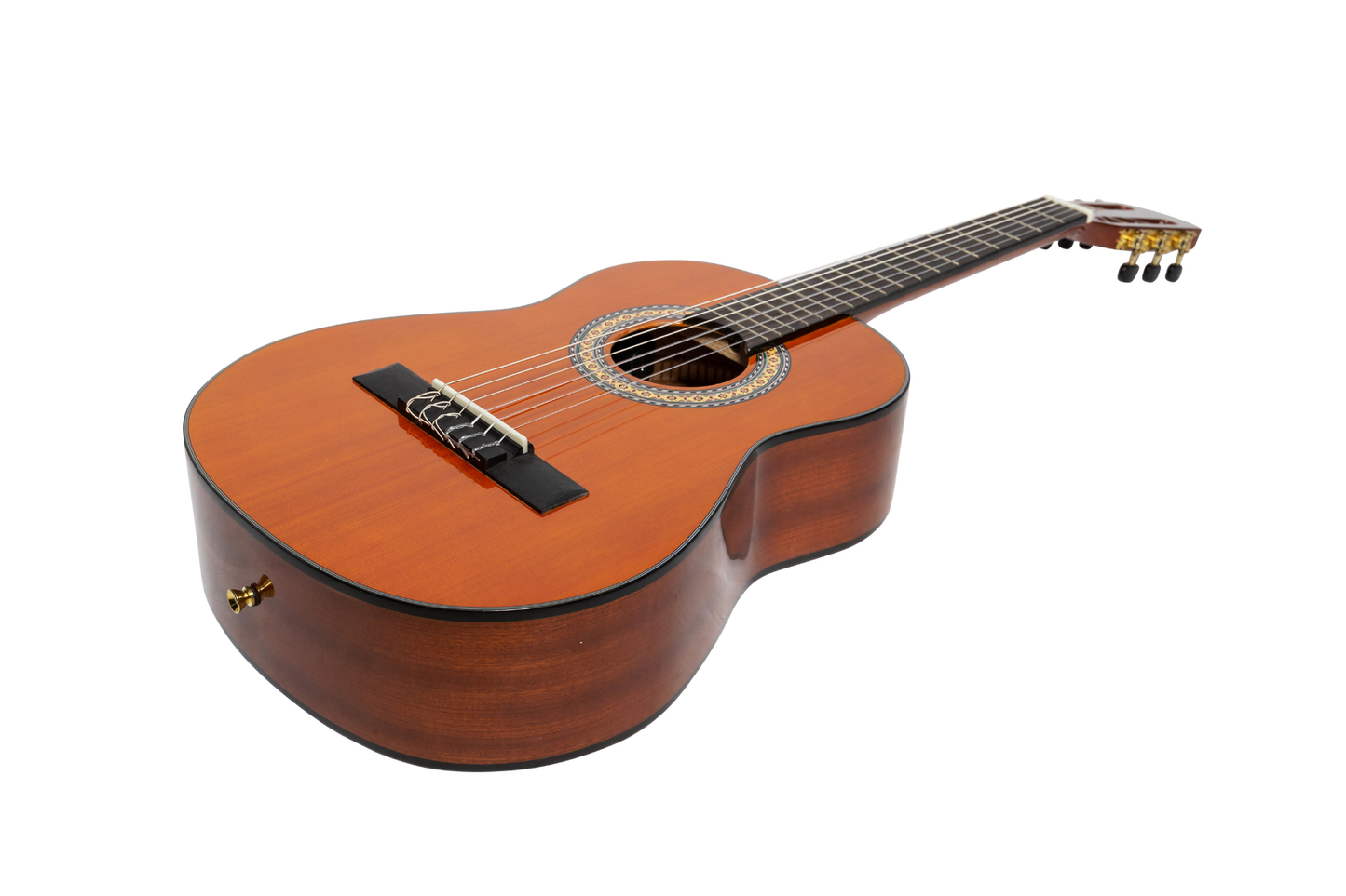 Martinez G-Series MC-12GT-AMB 1/2 Size Student Classical Guitar with Built-In Tuner Amber-Gloss — view 3