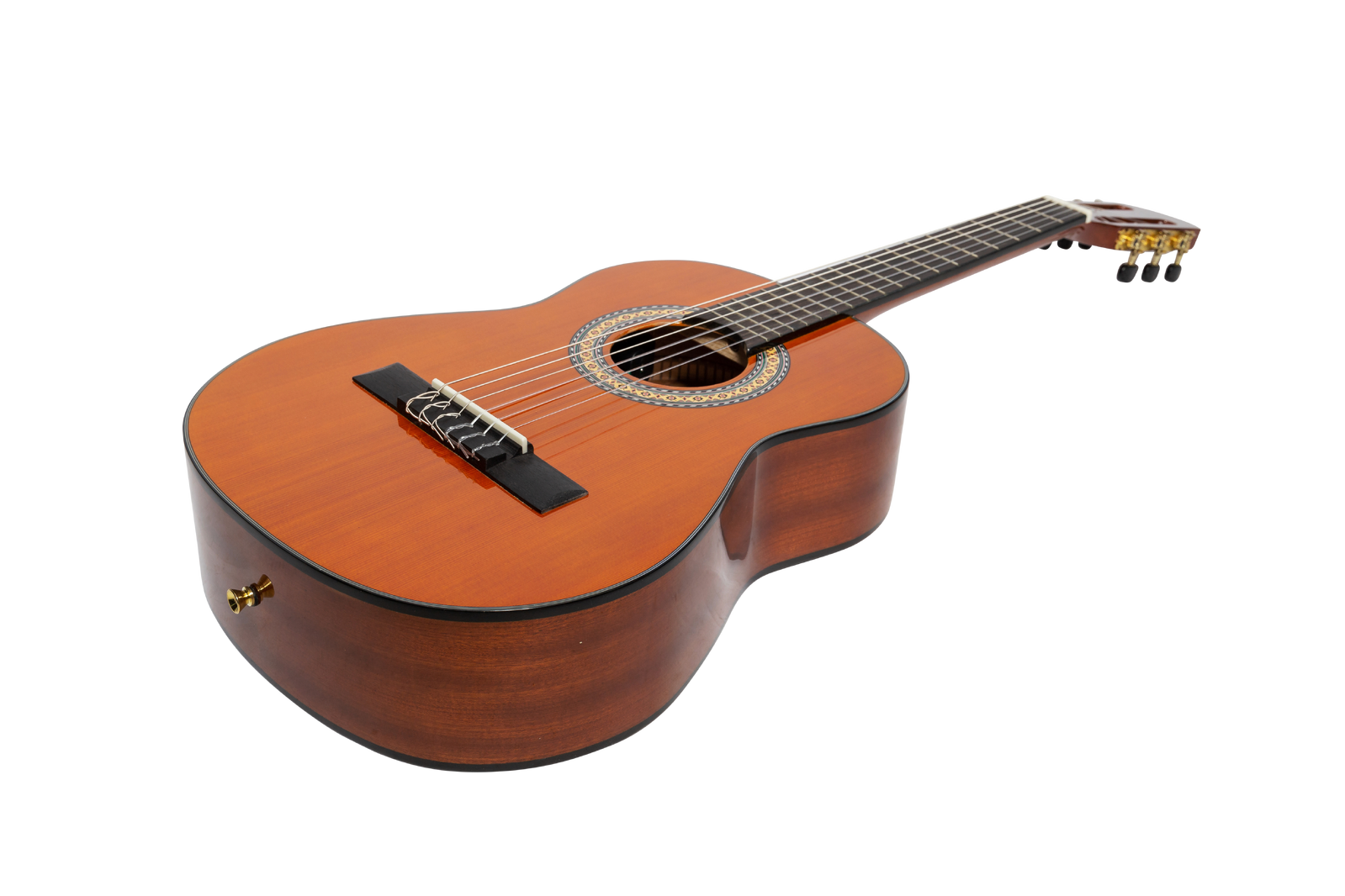 Martinez G-Series MC-12GT-AMB 1/2 Size Student Classical Guitar with Built-In Tuner Amber-Gloss — view 3