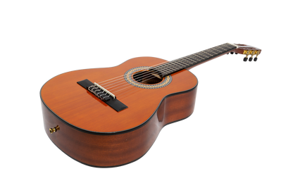 Martinez G-Series MC-12GT-AMB 1/2 Size Student Classical Guitar with Built-In Tuner Amber-Gloss — view 3