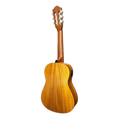 Martinez MC-12T-KOA 1/2 Size Student Classical Guitar with Built-In Tuner, Natural Satin Finish, Koa Wood — view 2