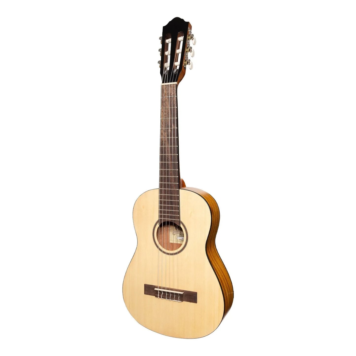 Martinez 1/2 Size Student Classical Guitar with Built-In Tuner - Spruce/Koa, Model MC-12T-SK, Natural Satin Finish