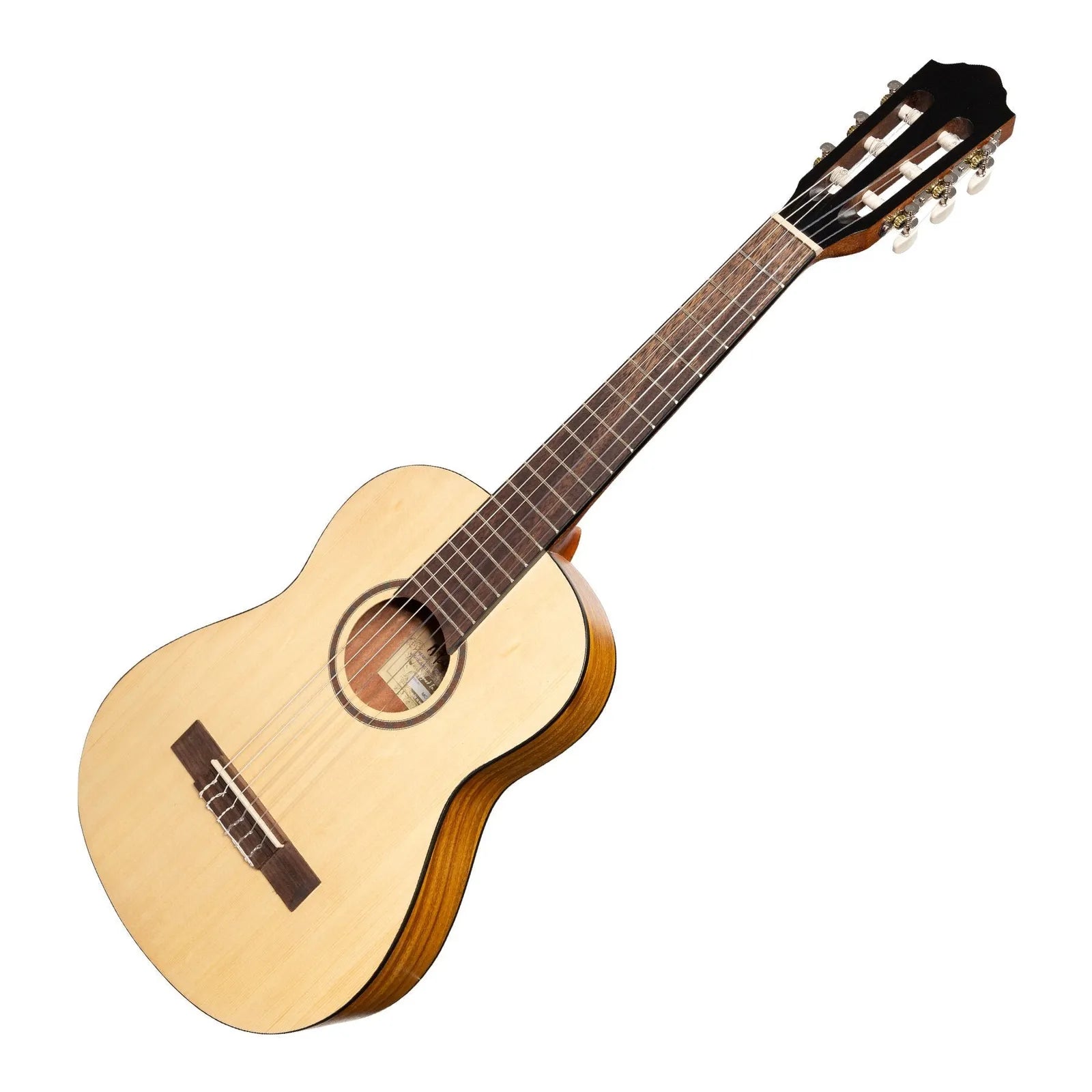 Martinez 1/2 Size Student Classical Guitar with Built-In Tuner - Spruce/Koa, Model MC-12T-SK, Natural Satin Finish — view 3