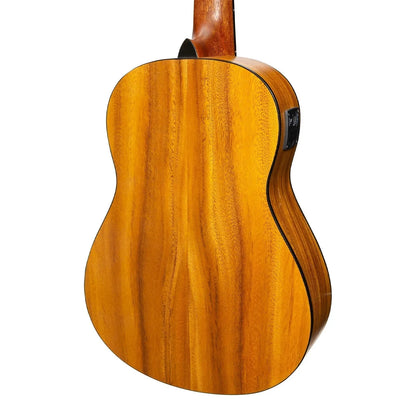 Martinez 1/2 Size Student Classical Guitar with Built-In Tuner - Spruce/Koa, Model MC-12T-SK, Natural Satin Finish — view 5