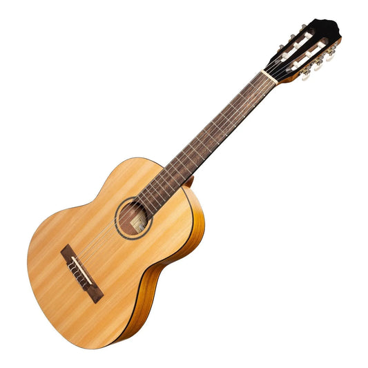 Martinez 3/4 Size Student Classical Guitar with Built-In Tuner (Spruce/Koa)