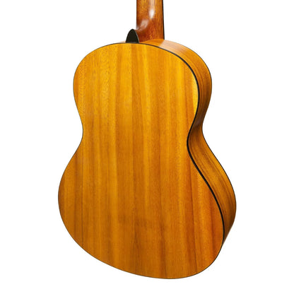 Martinez Left Handed 3/4 Size Student Classical Guitar with Built-In Tuner (Spruce/Koa) — view 5