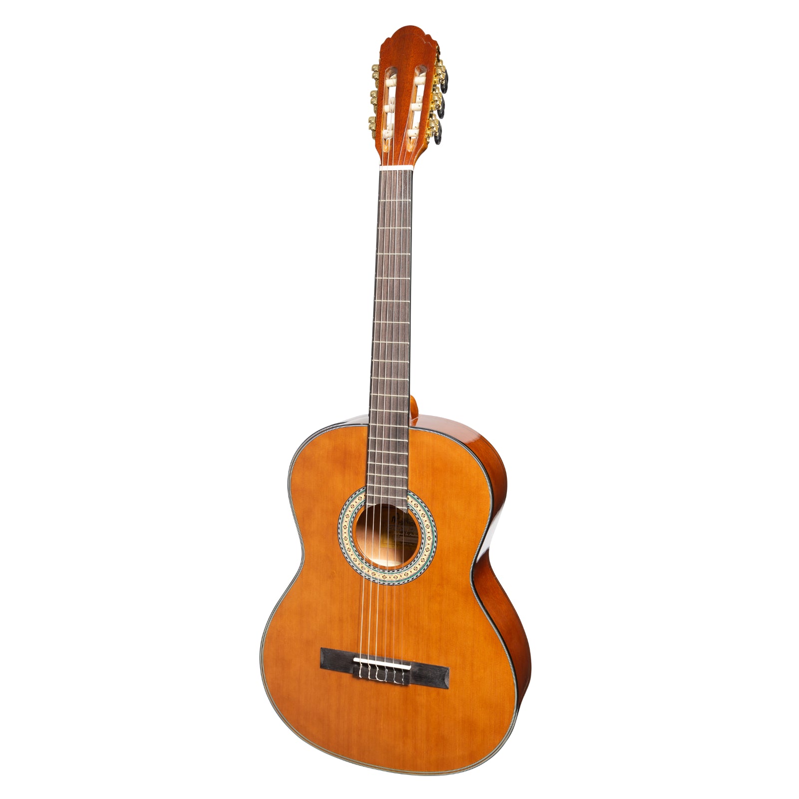 Martinez G-Series Full Size Classical Guitar with Built-in Tuner - Natural Gloss