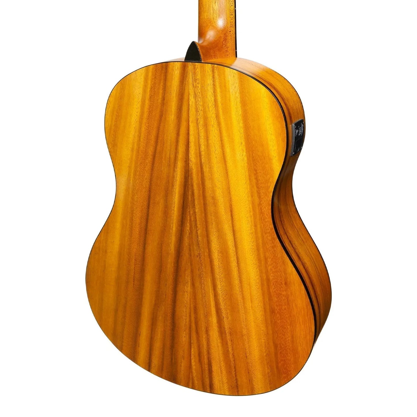 Martinez MC-44T-KOA Full Size Student Classical Guitar with Built-In Tuner, Natural Satin Finish, 6 Nylon Strings, 4/4 Size — view 5