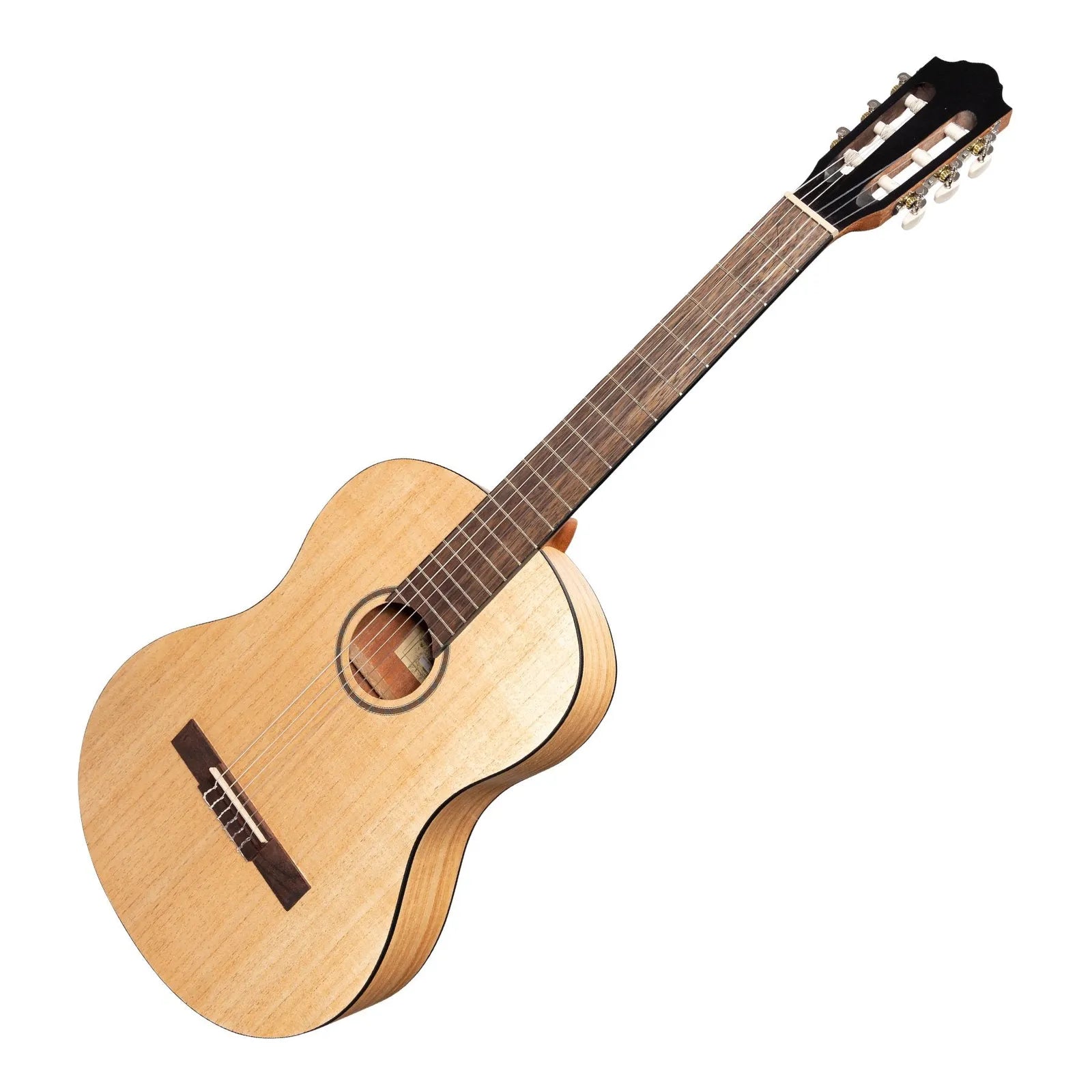 Martinez Full Size Student Classical Guitar with Built-In Tuner, Mindi-Wood, 4/4 Size, Natural Satin Finish, Right-Handed, Nylon Strings — view 3