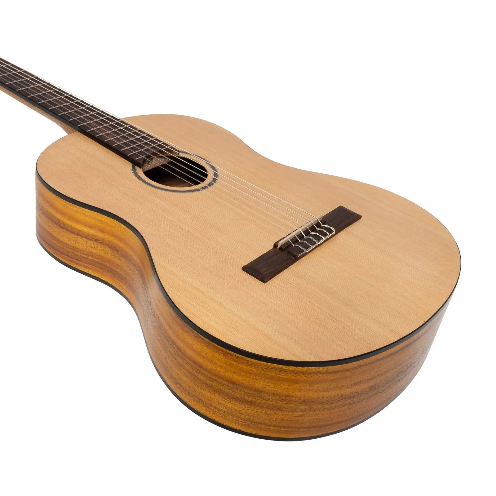 Martinez MC-44TL-SK Left Handed Full Size Student Classical Guitar with Built-In Tuner (Spruce/Koa) — view 6