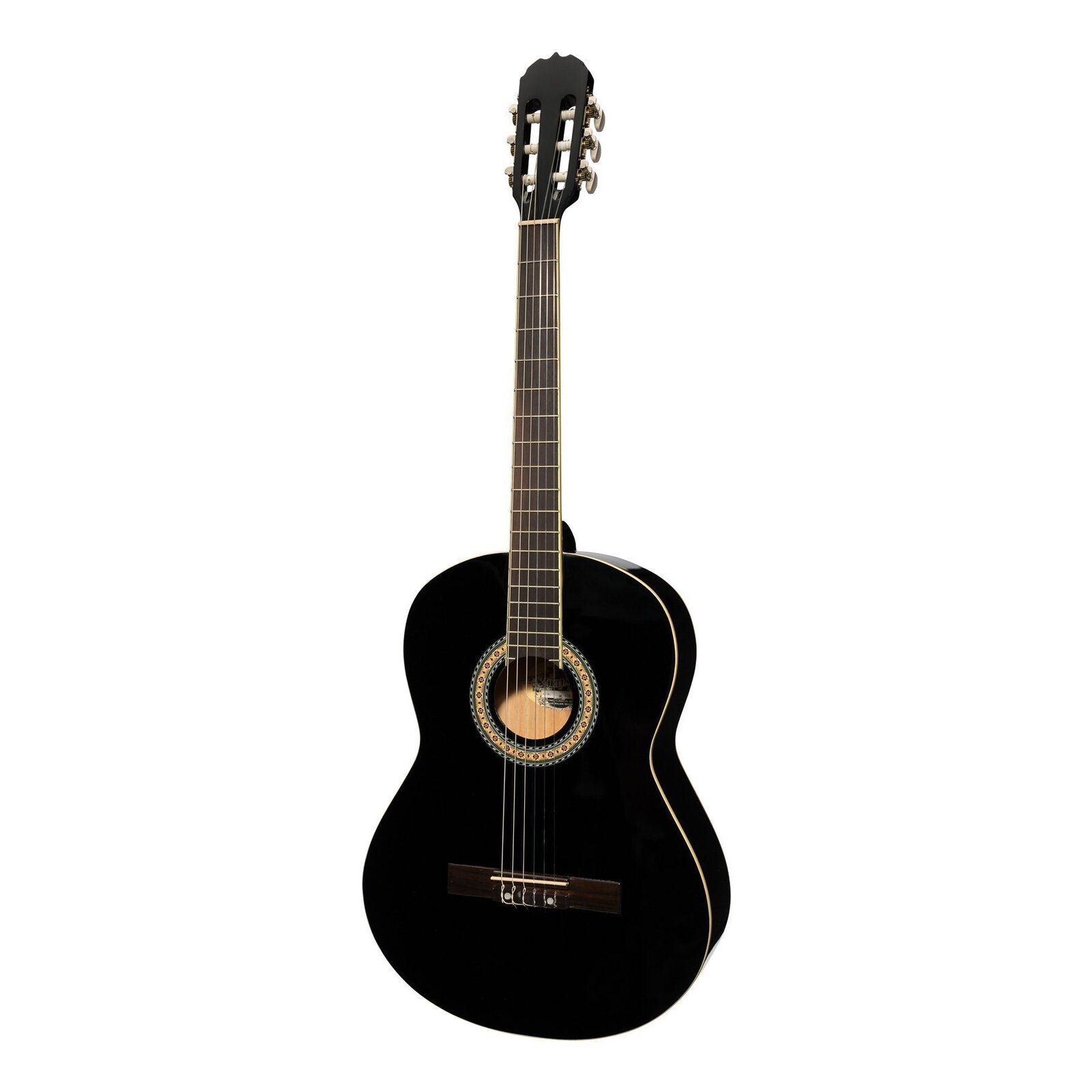 Martinez 'Slim Jim' Full Size Beginner Slim Neck Classical Guitar (Black)