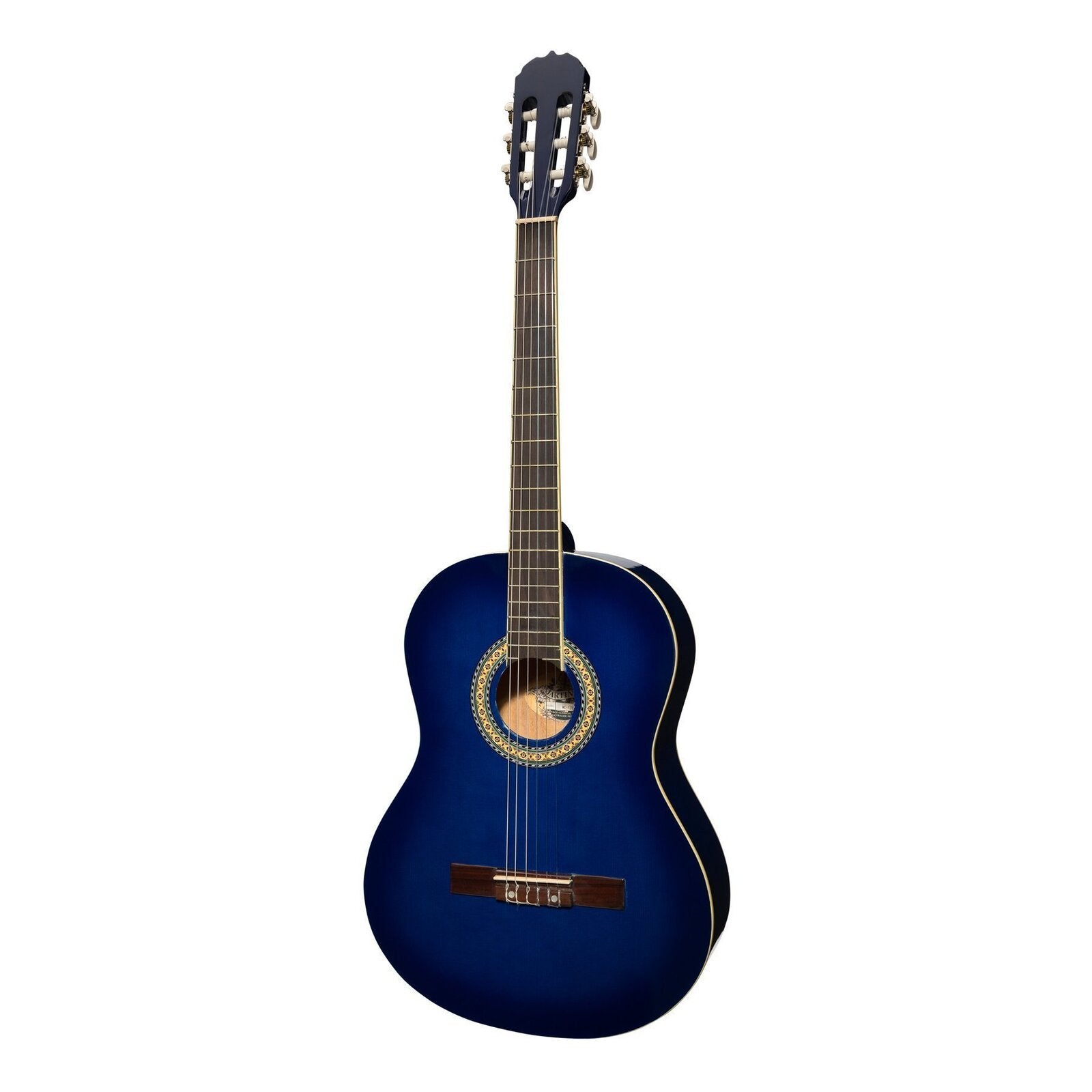 Martinez 'Slim Jim' Full Size Beginner Slim Neck Classical Guitar (Blueburst)