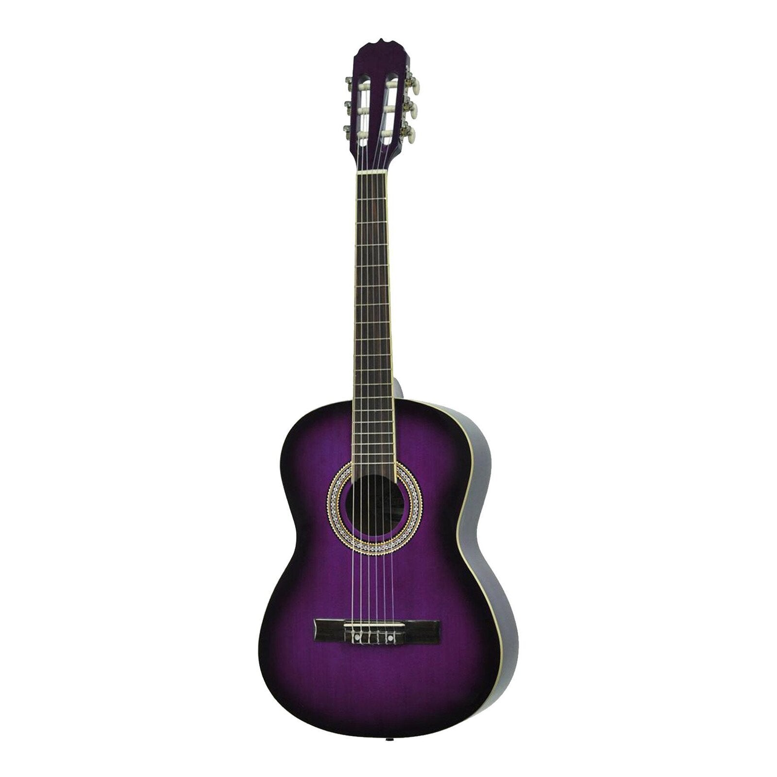 Martinez 'Slim Jim' Full Size Beginner Slim Neck Classical Guitar (Purpleburst)