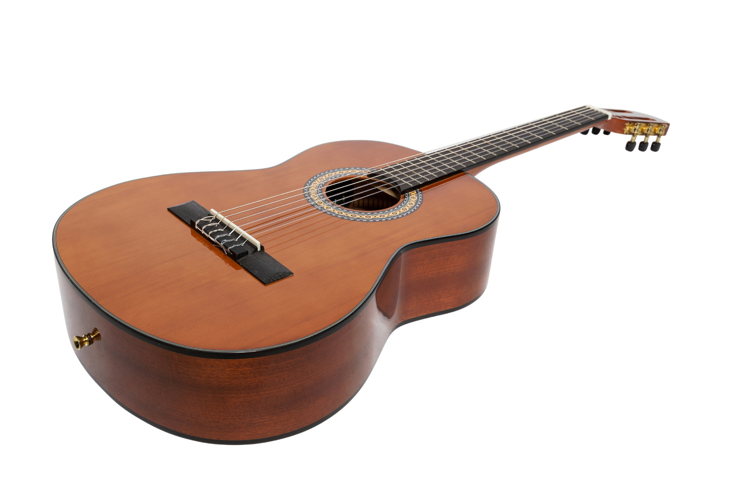 Martinez Slim Jim G-Series 3/4 Size Classical Guitar with Built-in Tuner Natural Gloss MC-SJ34GT — view 3