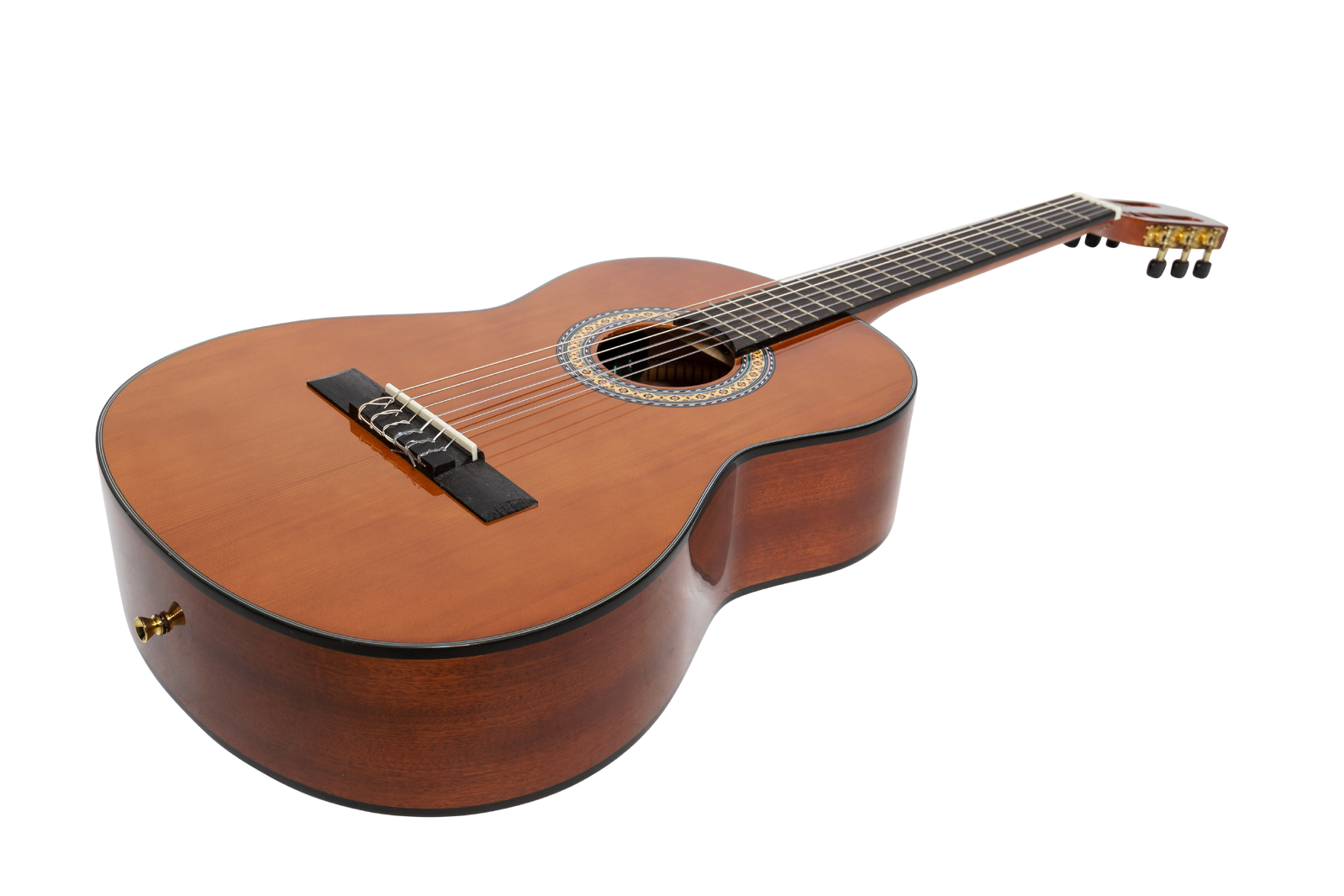 Martinez Slim Jim G-Series 3/4 Size Classical Guitar with Built-in Tuner Natural Gloss MC-SJ34GT — view 3