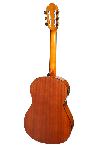 Martinez Slim Jim G-Series 3/4 Size Classical Guitar with Built-in Tuner Natural Gloss MC-SJ34GT — view 2