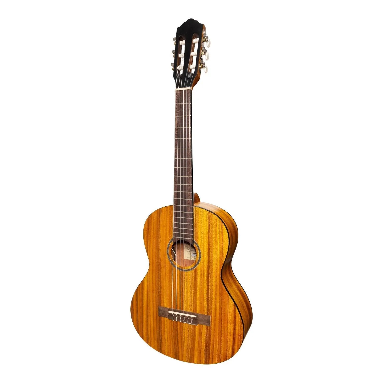 Martinez Slim Jim 3/4 Size Electric Classical Guitar with Pickup and Tuner - Koa