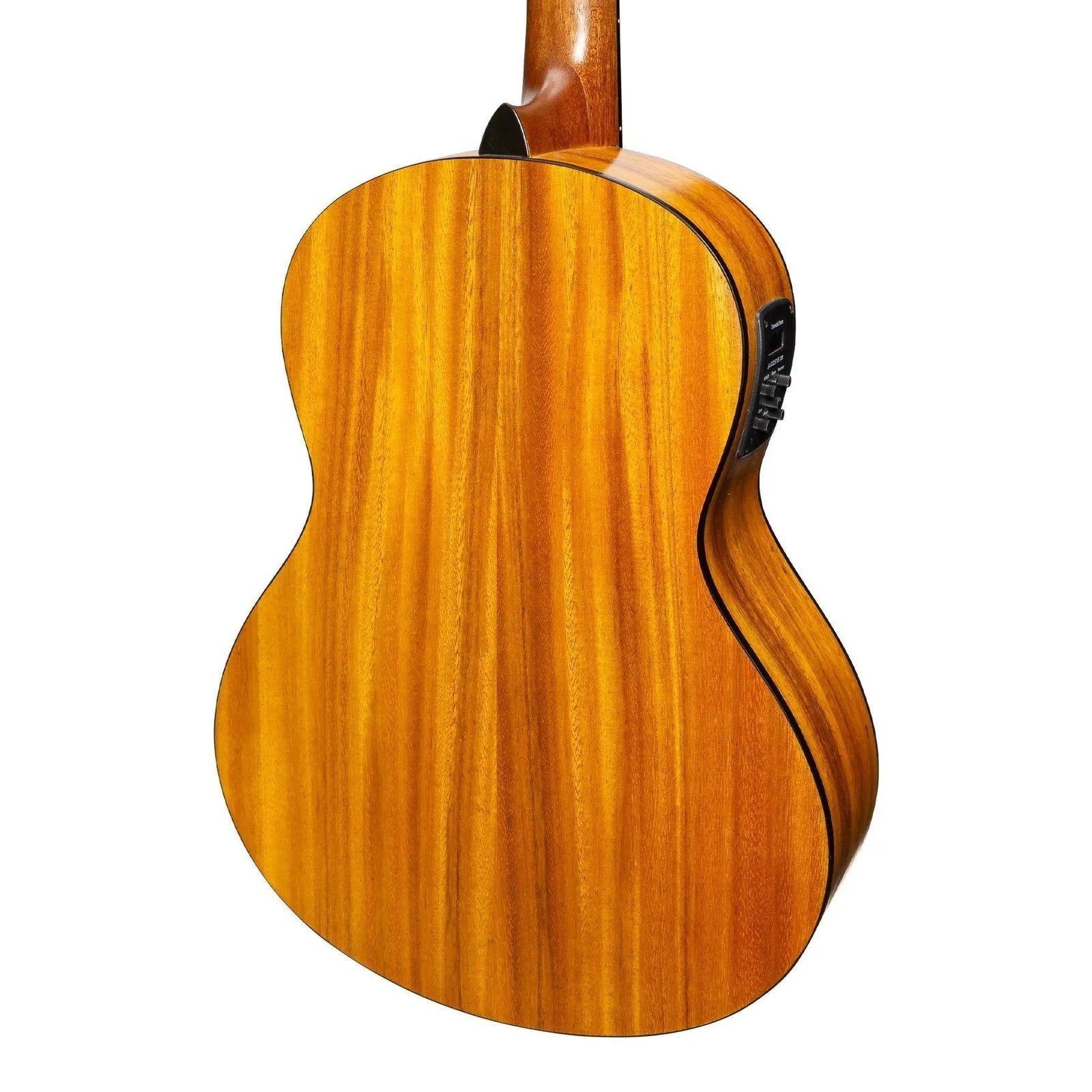 Martinez Slim Jim 3/4 Size Electric Classical Guitar with Pickup and Tuner - Koa — view 5