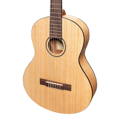 Martinez Slim Jim 3/4 Size Electric Classical Guitar with Pickup and Tuner - Mindi-Wood — view 4