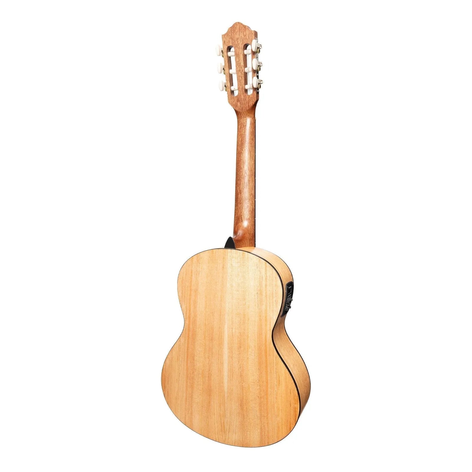 Martinez Slim Jim 3/4 Size Electric Classical Guitar with Pickup and Tuner - Mindi-Wood — view 2