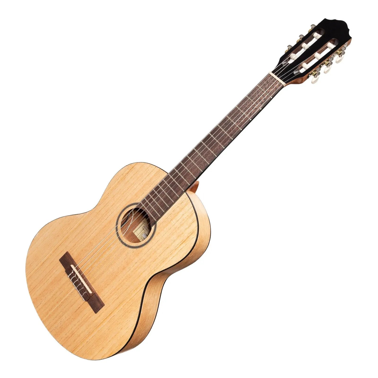Martinez Slim Jim 3/4 Size Electric Classical Guitar with Pickup and Tuner - Mindi-Wood — view 3