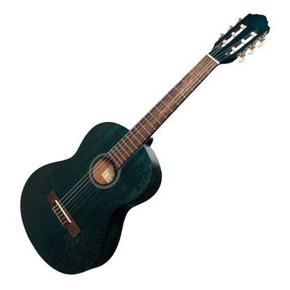 Martinez Slim Jim 3/4 Size Student Classical Guitar with Built-In Tuner - Blue — view 3