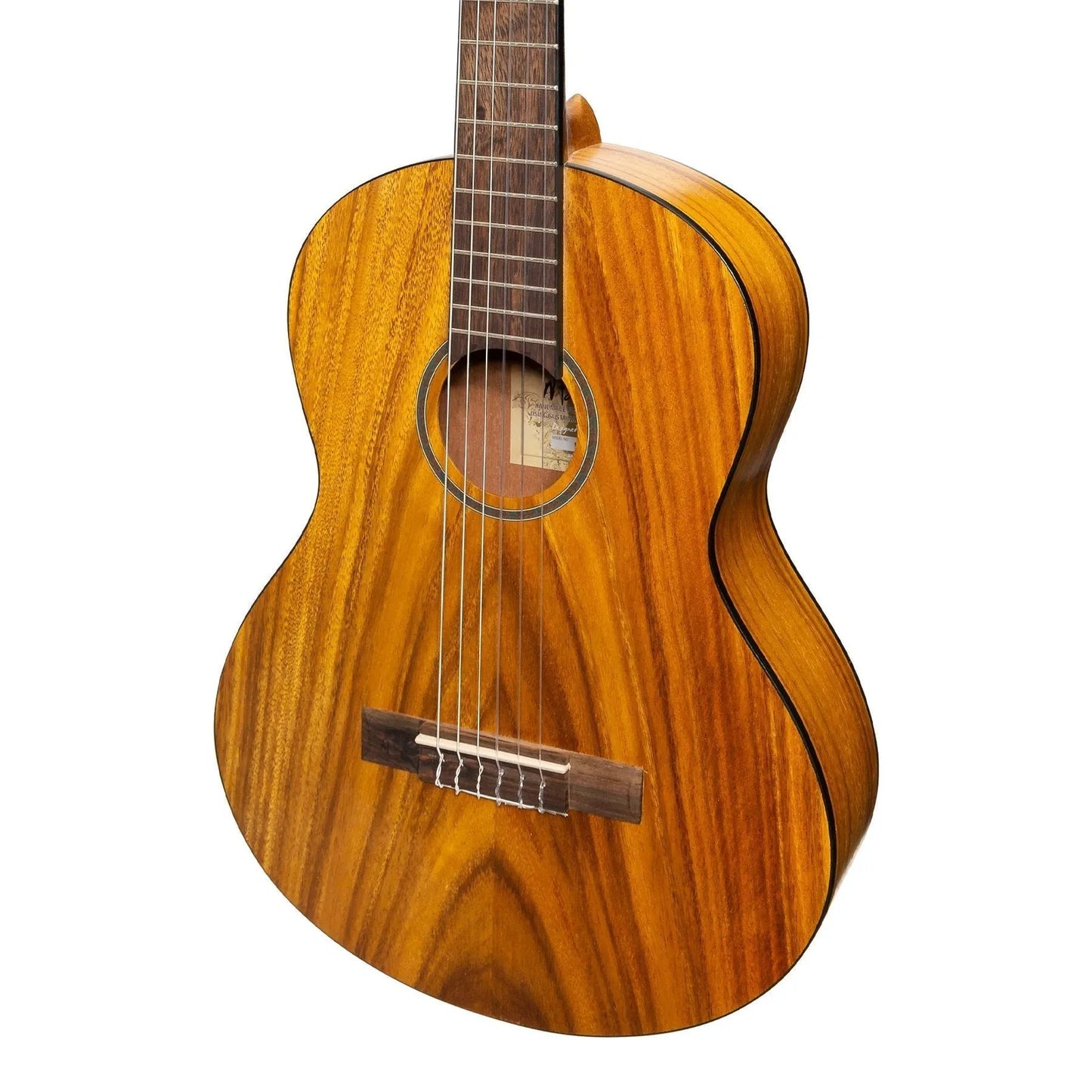 Martinez Slim Jim MC-SJ34T-KOA 3/4 Size Student Classical Guitar with Built-In Tuner — view 4