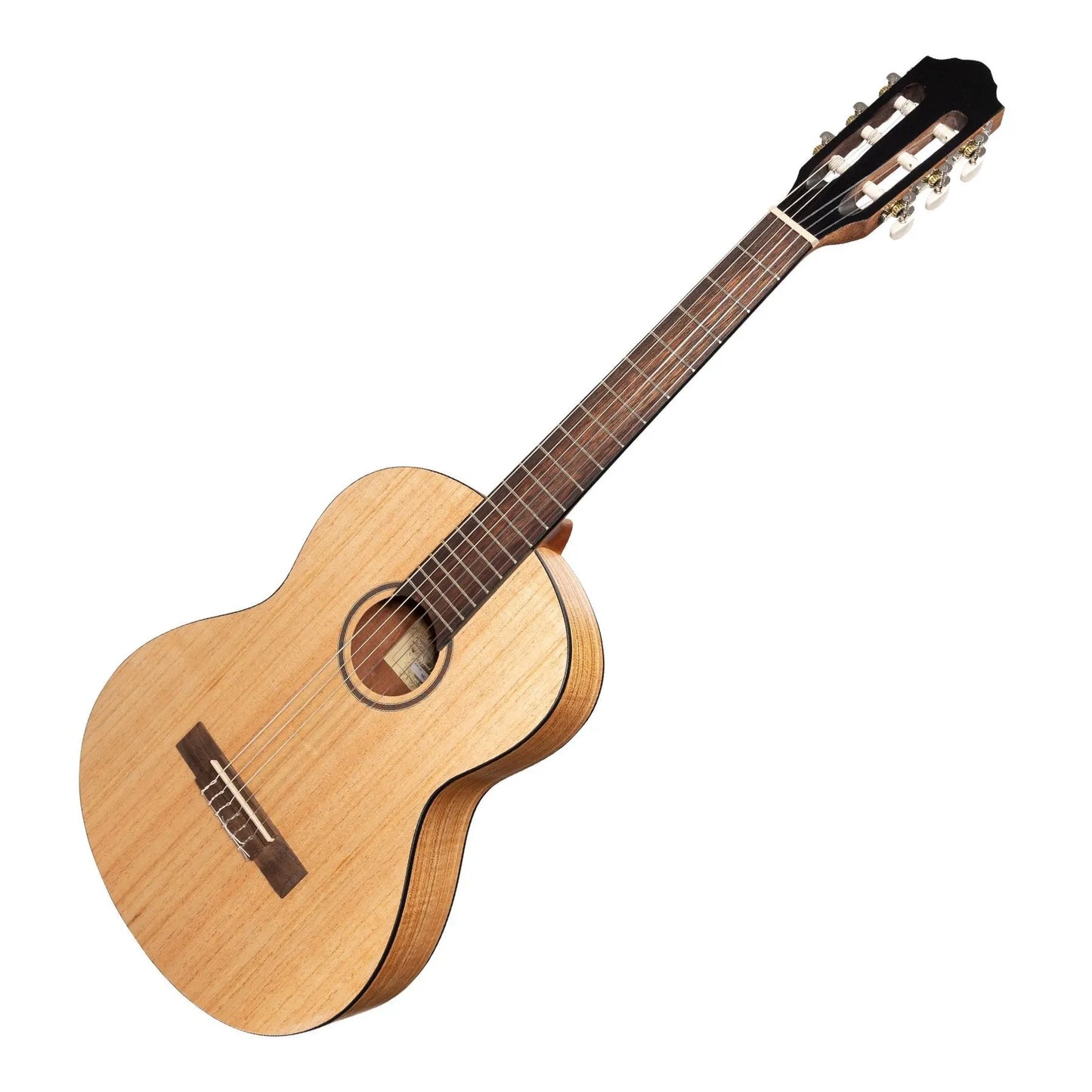 Martinez Slim Jim 3/4 Size Student Classical Guitar with Built-in Tuner, Mindi-Wood, Natural Satin Finish, Right-Handed, Model MC-SJ34T-MWD — view 3
