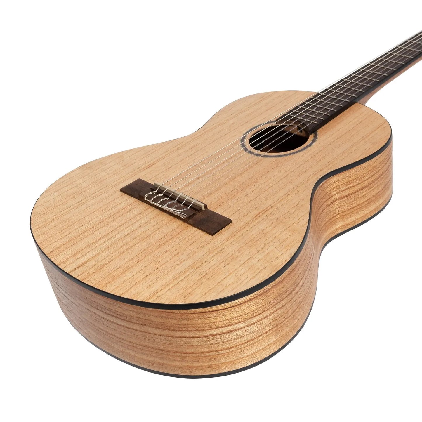 Martinez Slim Jim 3/4 Size Student Classical Guitar with Built-in Tuner, Mindi-Wood, Natural Satin Finish, Right-Handed, Model MC-SJ34T-MWD — view 6