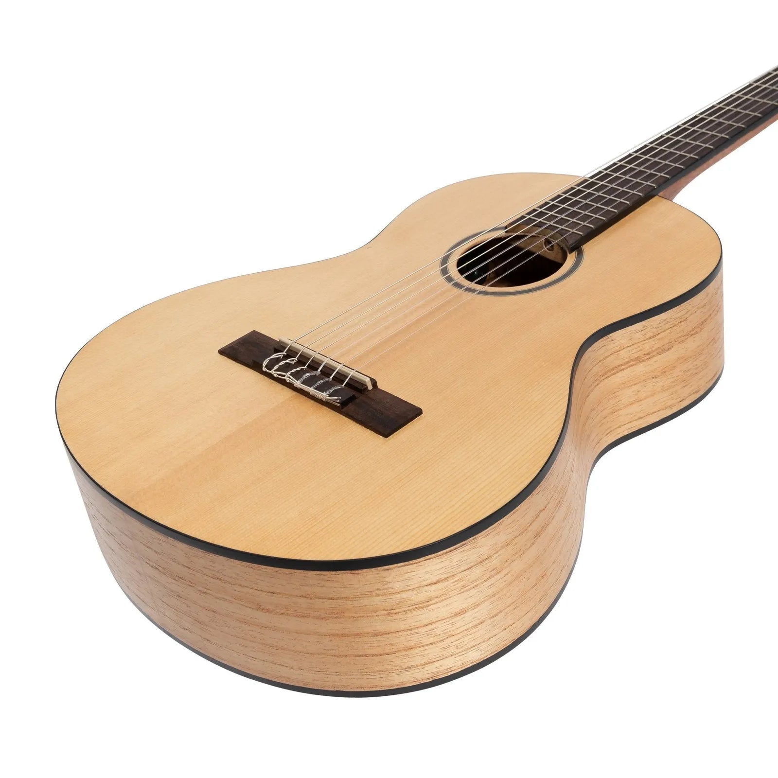 Martinez Slim Jim 3/4 Size Student Classical Guitar with Built-In Tuner - Spruce/Mahogany — view 6