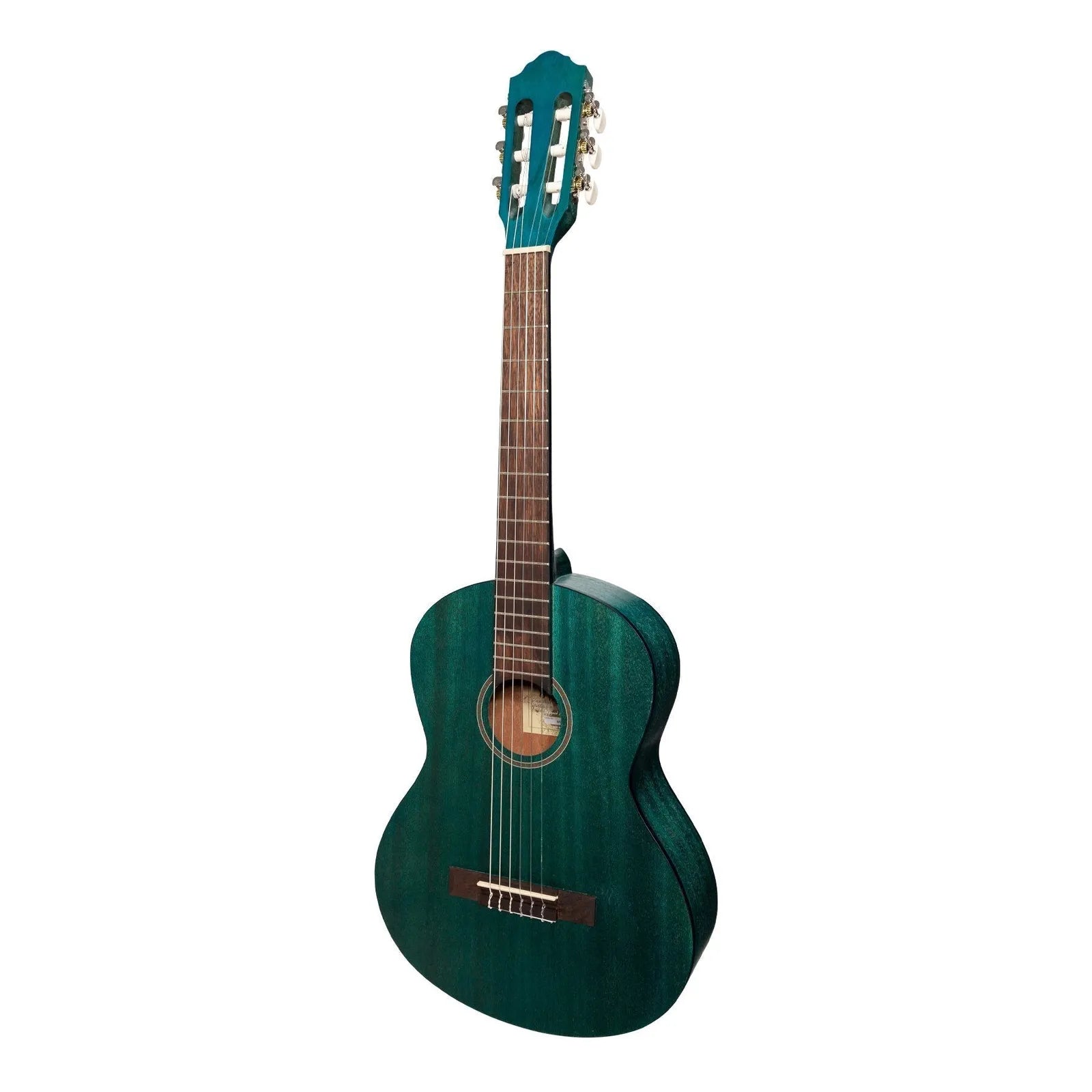 Martinez Slim Jim 3/4 Size Student Classical Guitar with Built-In Tuner Teal Green MC-SJ34T-TGR