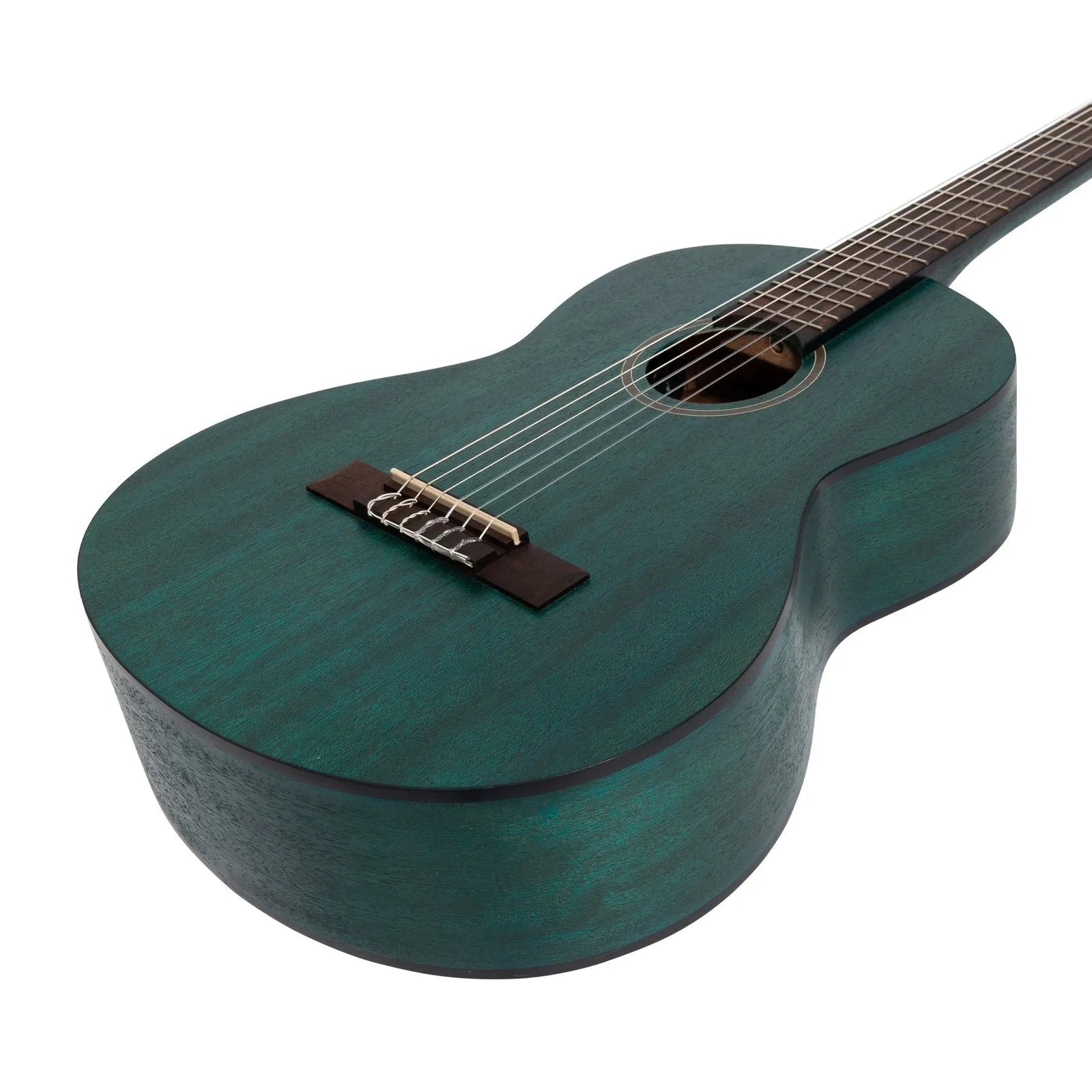 Martinez Slim Jim 3/4 Size Student Classical Guitar with Built-In Tuner Teal Green MC-SJ34T-TGR — view 6