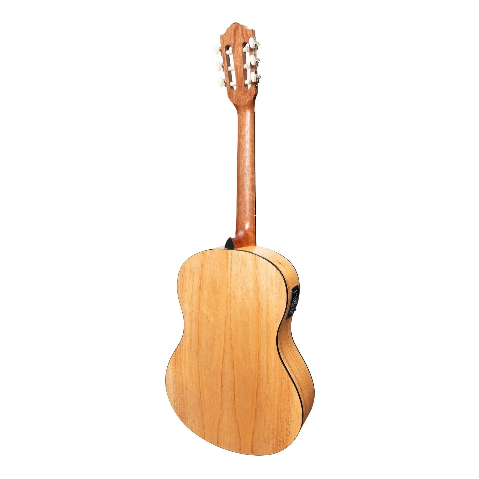 Martinez Slim Jim Full Size Electric Classical Guitar with Pickup and Tuner - Mindi-Wood — view 2
