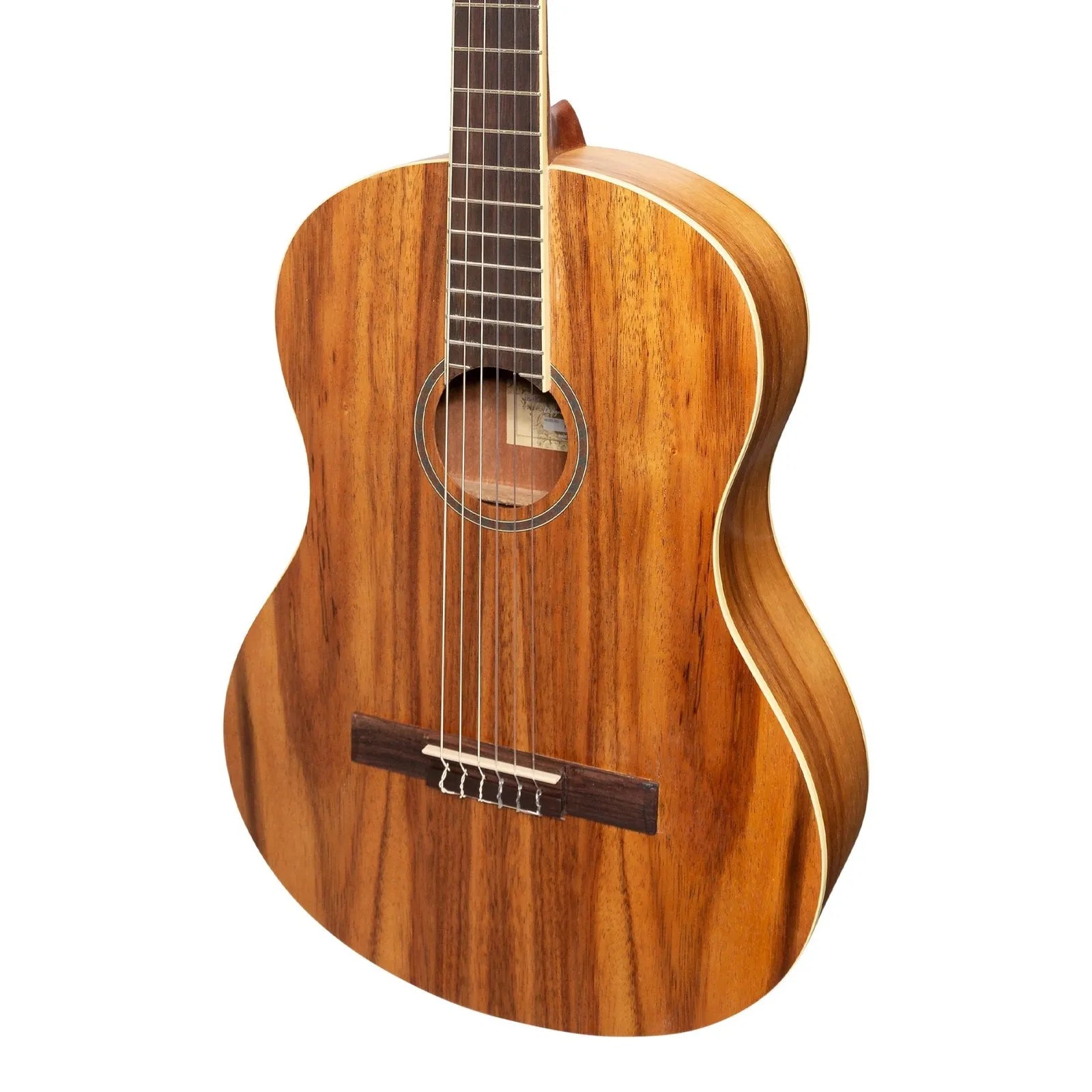 Martinez Slim Jim Full Size Student Classical Guitar with Built In Tuner MC-SJ44T-RWD — view 4