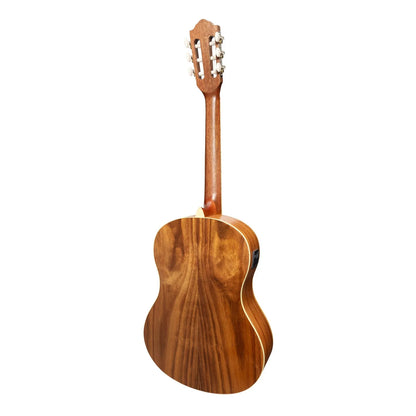Martinez Slim Jim Full Size Student Classical Guitar with Built-In Tuner, Natural Satin Finish, Model MC-SJ44T-SR — view 2