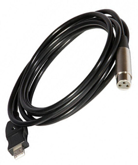 On Stage 10ft Microphone Cable XLR Female to USB for Podcasting and Recording