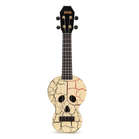 Mahalo Creative Series Soprano Ukulele - Skull (White)