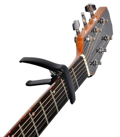 Musedo MC-2 Acoustic Guitar Capo - Black, Lightweight Metal, Quick Operation, Fits 6-String Guitars, Portable, Easy to Use — view 2
