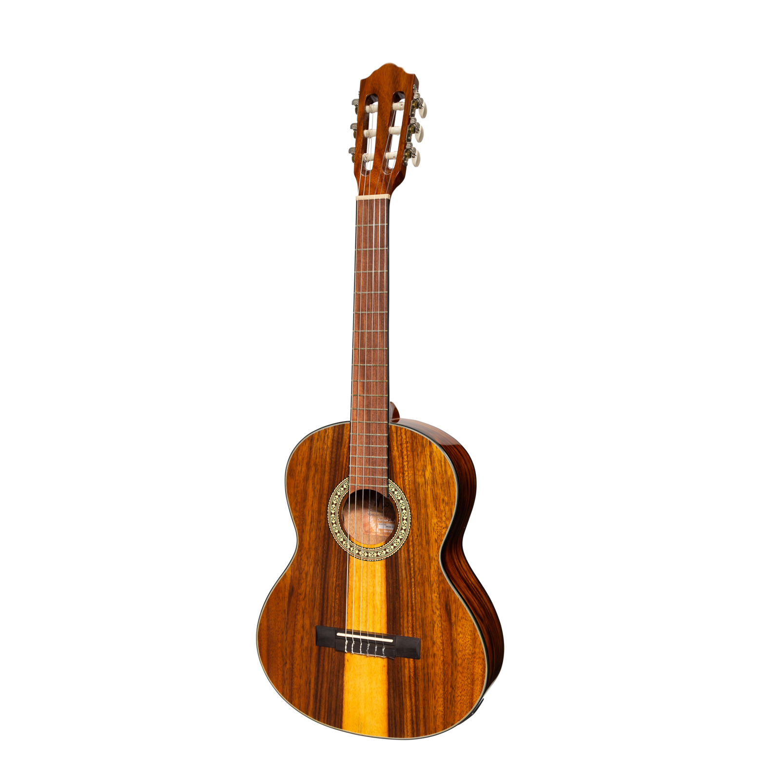 Martinez 51 Series 3/4 Size Electric Classical Guitar with Tuner Teakwood Gloss