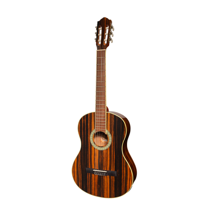 Martinez '51 Series' 4/4 Size Electric Classical Guitar Amara Gloss with Pickup and Tuner