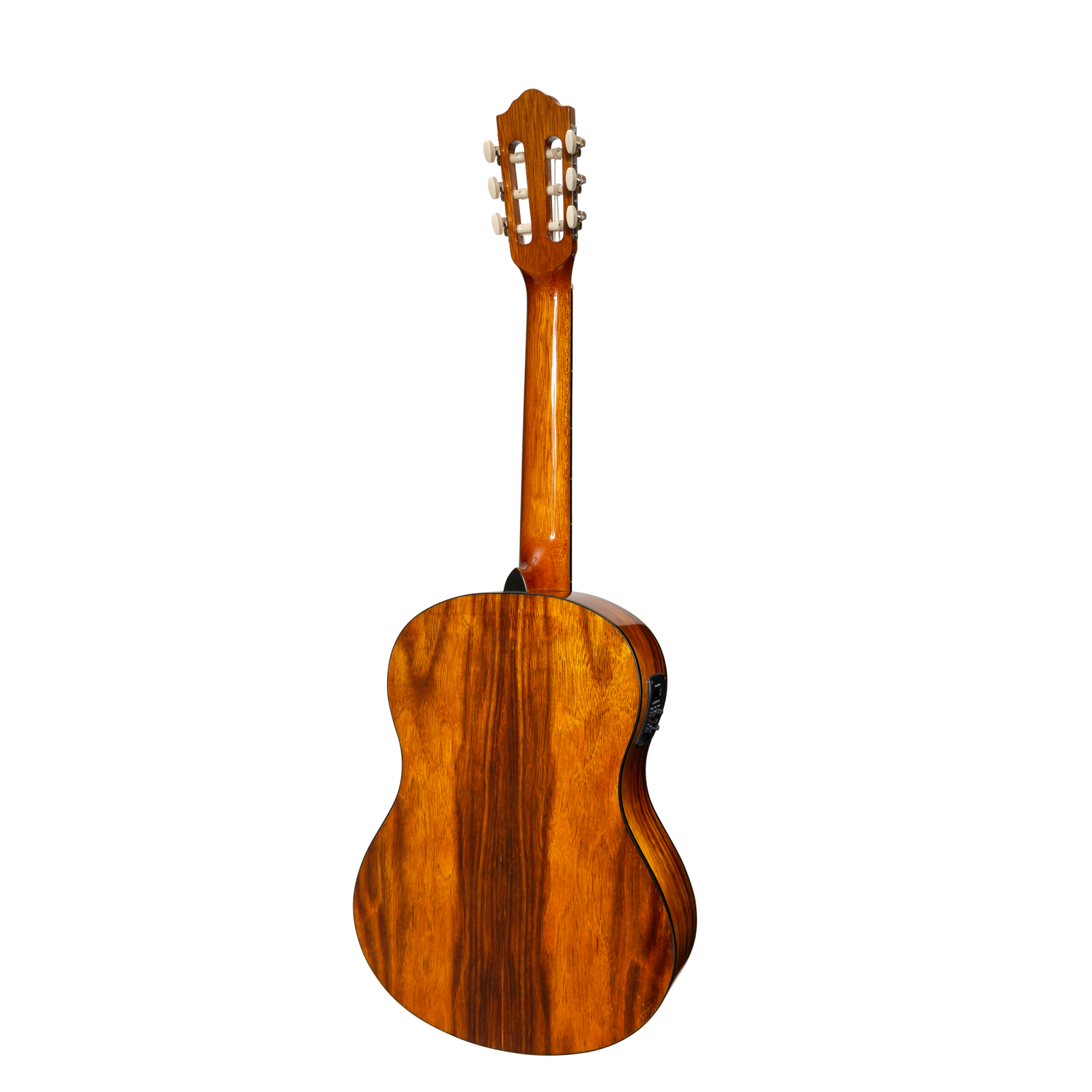 Martinez '51 Series' 4/4 Size Electric Classical Guitar Teakwood Gloss with Pickup and Tuner — view 2